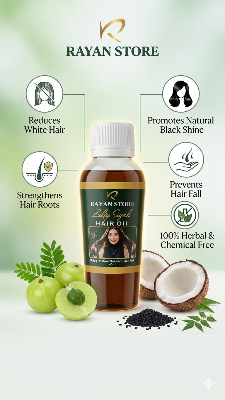 “Turn White Hair Into Natural Black Shine – Herbal Hair Oil for Strong & Healthy Hair”