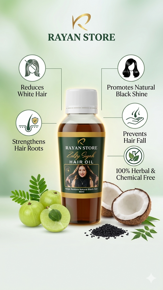 “Turn White Hair Into Natural Black Shine – Herbal Hair Oil for Strong & Healthy Hair”